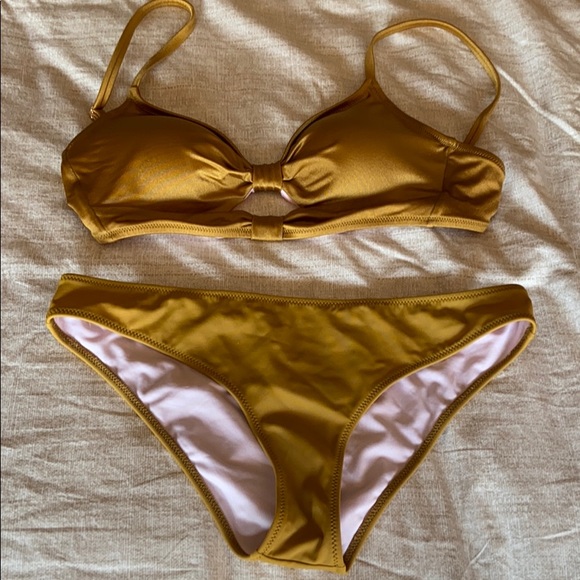 gold bikini set